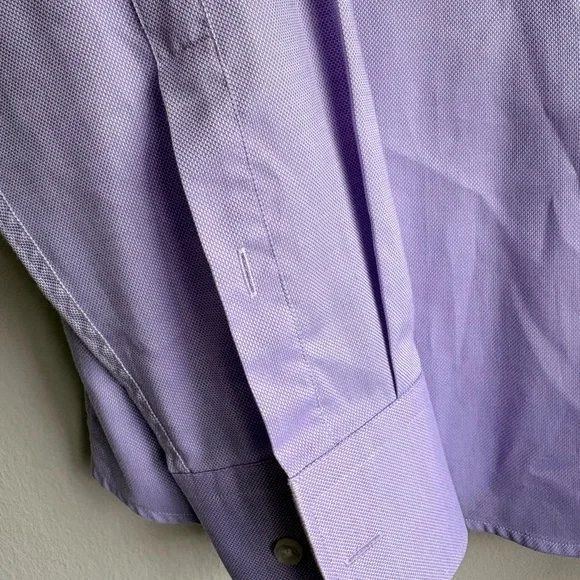 Hugo Boss Sharp Fit Dress Shirt Lavender 16.5 36/37 - Picture 5 of 6